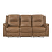 Homelegance - Haven 3 Piece Power Double Reclining Living Room Set in Brown - 8301BRW*3PW - GreatFurnitureDeal