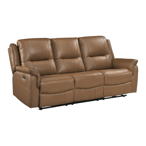 Homelegance - Haven Power Double Reclining Sofa in Brown - 8301BRW-3PW - GreatFurnitureDeal
