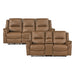 Homelegance - Haven Power Double Reclining Console Loveseat in Brown - 8301BRW-2PW - GreatFurnitureDeal