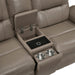 Homelegance - Haven Power Double Reclining Console Loveseat in Russet - 8301DTP-2PW - GreatFurnitureDeal