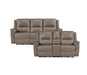 Homelegance - Haven Power Double Reclining Console Loveseat in Russet - 8301DTP-2PW - GreatFurnitureDeal