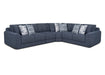 Franklin Furniture - 830 Santorini 4 Piece Sectional Sofa in Everly Indigo - 83059-83003-83099-83060 - GreatFurnitureDeal