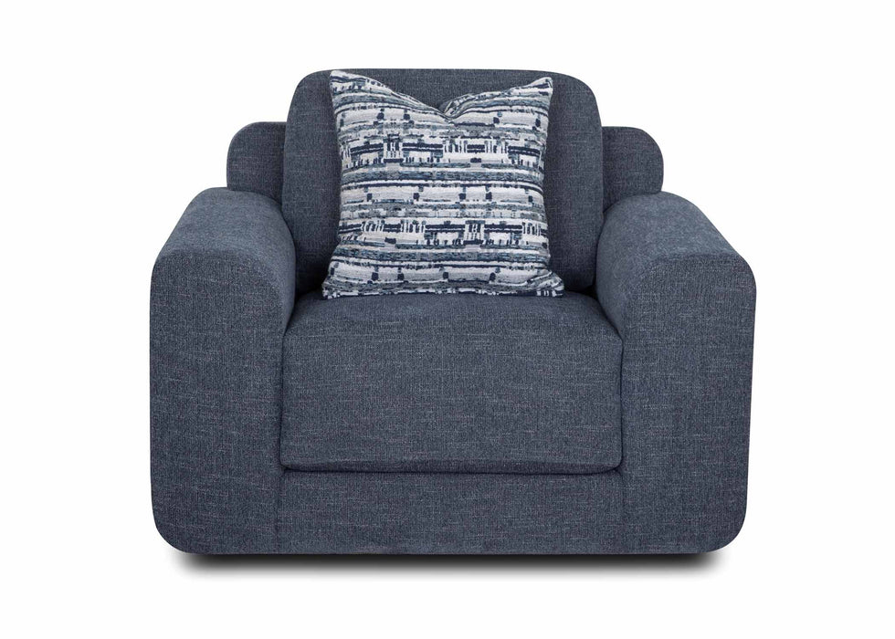 Franklin Furniture - 830 Santorini Swivel Chair in Everly Indigo - 83080 - GreatFurnitureDeal