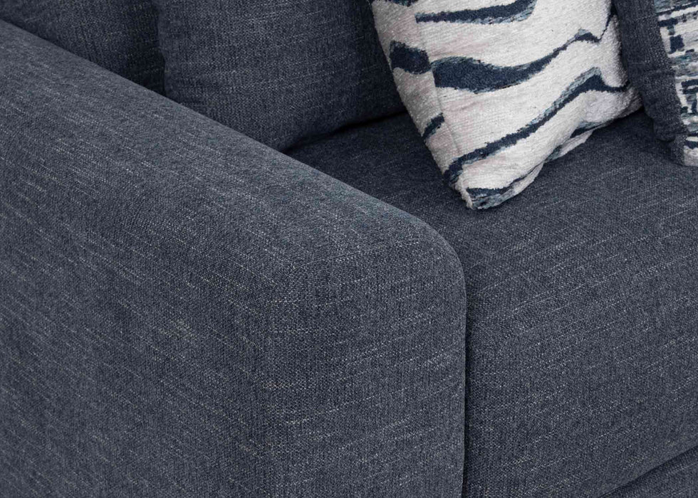 Franklin Furniture - 830 Santorini 3 Piece Sectional Sofa in Everly Indigo - 83059-83099-83060 - GreatFurnitureDeal