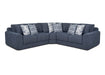 Franklin Furniture - 830 Santorini 3 Piece Sectional Sofa in Everly Indigo - 83059-83099-83060 - GreatFurnitureDeal