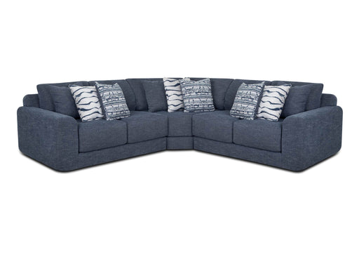 Franklin Furniture - 830 Santorini 3 Piece Sectional Sofa in Everly Indigo - 83059-83099-83060 - GreatFurnitureDeal