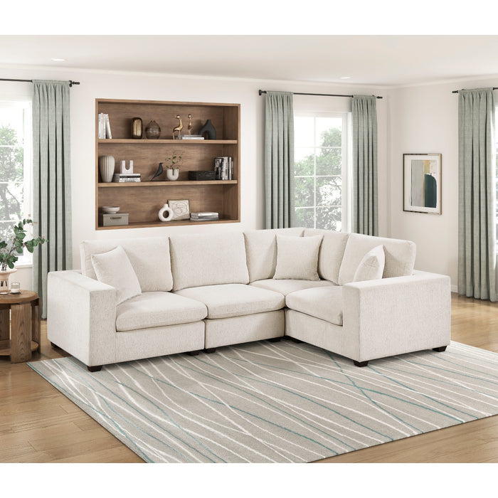 Homelegance - Serenity 4 Piece Modular Sectional in Beige - 8310NBE*4AC2C1ACR - GreatFurnitureDeal
