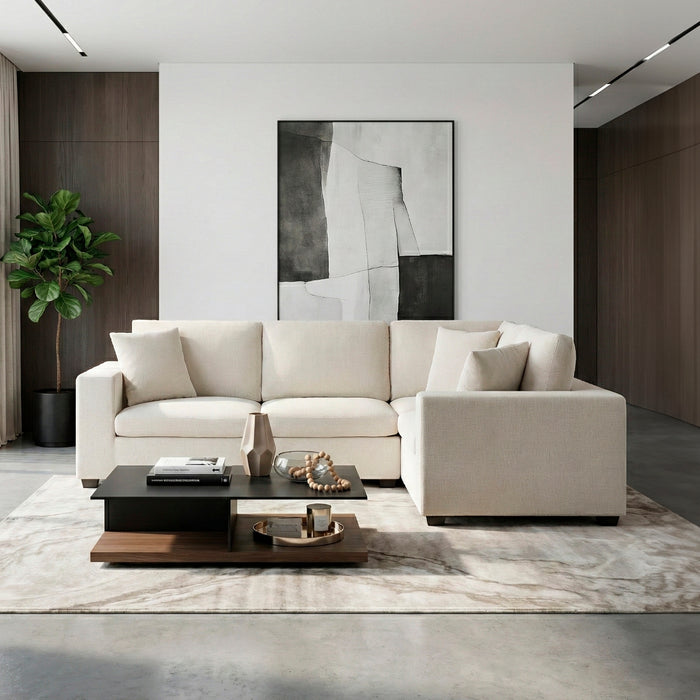 Homelegance - Serenity 4 Piece Modular Sectional in Beige - 8310NBE*4AC2C1ACR - GreatFurnitureDeal