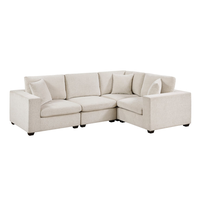 Homelegance - Serenity 4 Piece Modular Sectional in Beige - 8310NBE*4AC2C1ACR - GreatFurnitureDeal