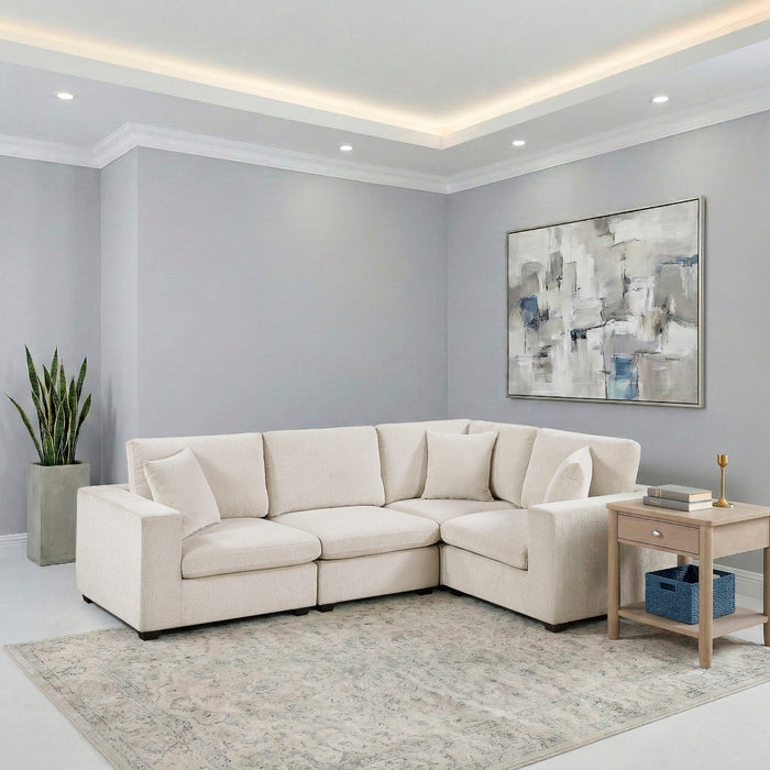 Homelegance - Serenity 4 Piece Modular Sectional in Beige - 8310NBE*4AC2C1ACR - GreatFurnitureDeal