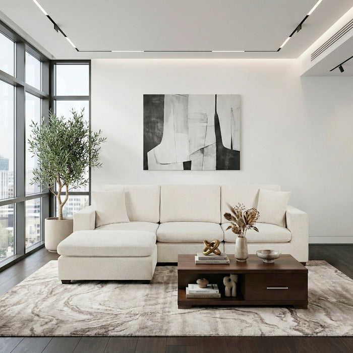 Homelegance - Serenity 4 Piece Modular Sectional with Ottoman in Beige - 8310NBE*4AC2C1AOT - GreatFurnitureDeal