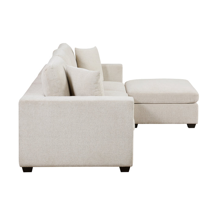 Homelegance - Serenity 4 Piece Modular Sectional with Ottoman in Beige - 8310NBE*4AC2C1AOT - GreatFurnitureDeal