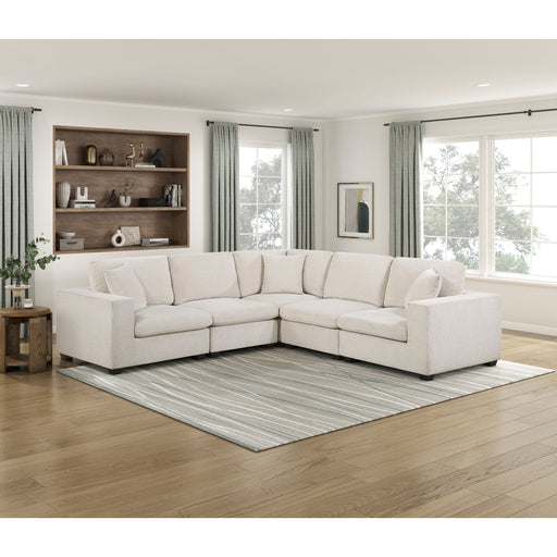 Homelegance - Serenity 5 Piece Modular Sectional in Beige - 8310NBE*52AC2C1ACR - GreatFurnitureDeal