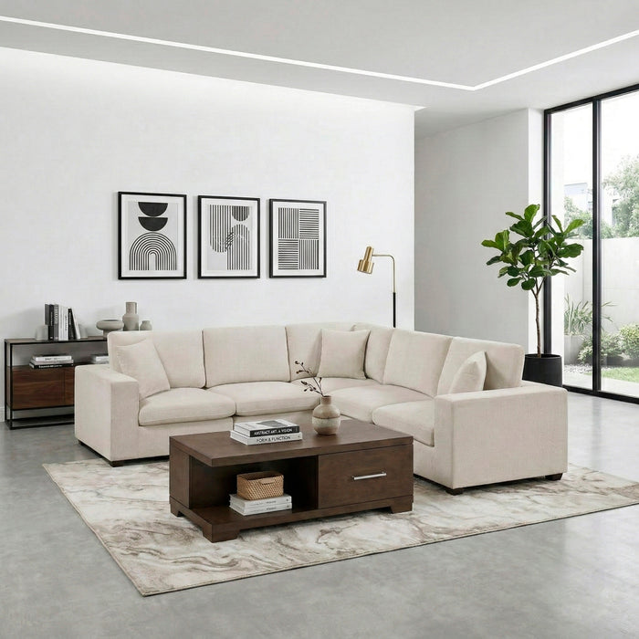 Homelegance - Serenity 5 Piece Modular Sectional in Beige - 8310NBE*52AC2C1ACR - GreatFurnitureDeal