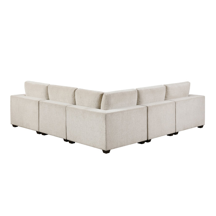 Homelegance - Serenity 5 Piece Modular Sectional in Beige - 8310NBE*52AC2C1ACR - GreatFurnitureDeal