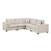 Homelegance - Serenity 5 Piece Modular Sectional in Beige - 8310NBE*52AC2C1ACR - GreatFurnitureDeal
