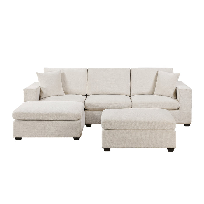 Homelegance - Serenity 5 Piece Modular Sectional with Two Ottomans in Beige - 8310NBE*5AC2C1A2OT - GreatFurnitureDeal