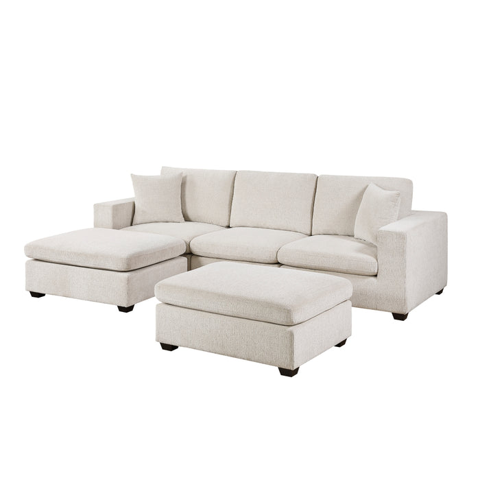 Homelegance - Serenity 5 Piece Modular Sectional with Two Ottomans in Beige - 8310NBE*5AC2C1A2OT - GreatFurnitureDeal
