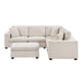 Homelegance - Serenity 6 Piece Modular Sectional with Ottoman in Beige - 8310NBE*62AC2C1ACROT - GreatFurnitureDeal