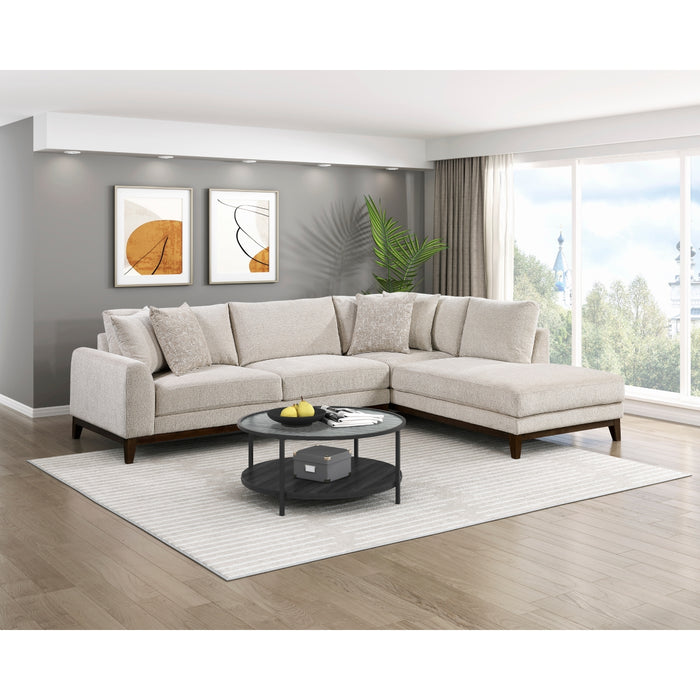 Homelegance - Juniper 2 Piece Sectional with Right Chaise in Taupe - 8312NTP*22LRC - GreatFurnitureDeal