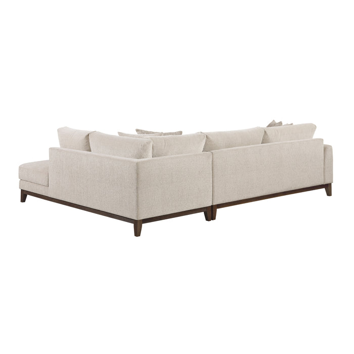 Homelegance - Juniper 2 Piece Sectional with Right Chaise in Taupe - 8312NTP*22LRC - GreatFurnitureDeal