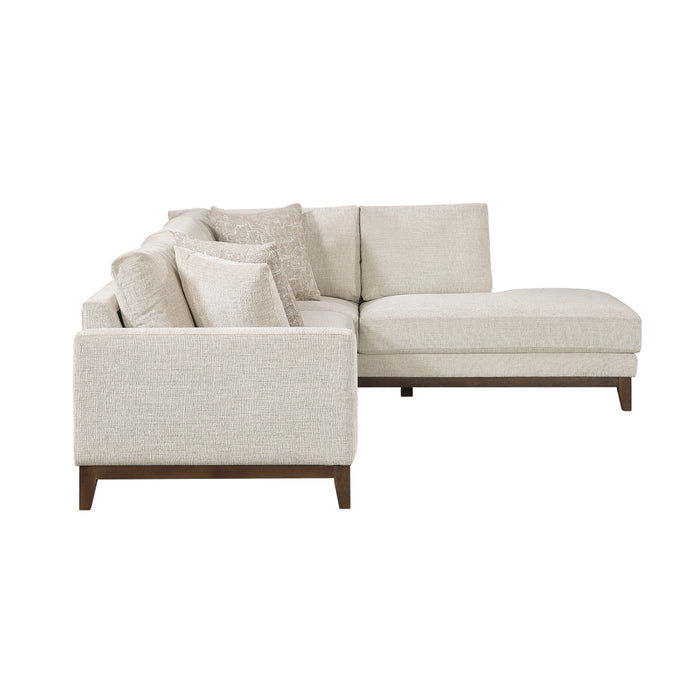 Homelegance - Juniper 2 Piece Sectional with Right Chaise in Taupe - 8312NTP*22LRC - GreatFurnitureDeal