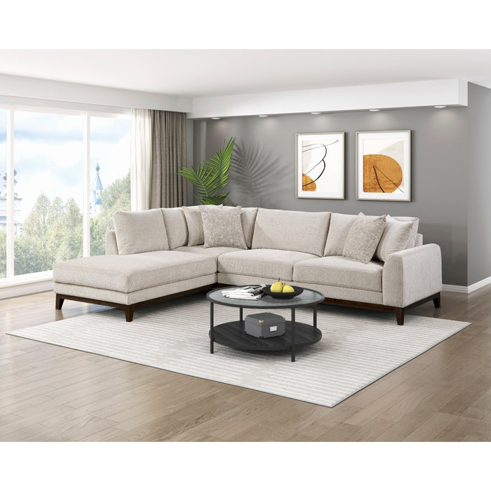 Homelegance - Juniper 2 Piece Sectional with Left Chaise in Taupe - 8312NTP*2LC2R - GreatFurnitureDeal