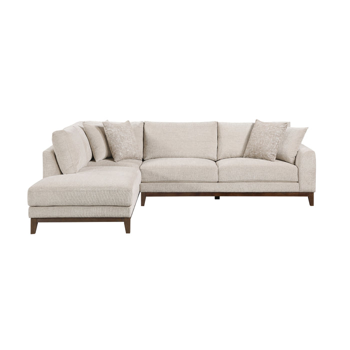 Homelegance - Juniper 2 Piece Sectional with Left Chaise in Taupe - 8312NTP*2LC2R - GreatFurnitureDeal