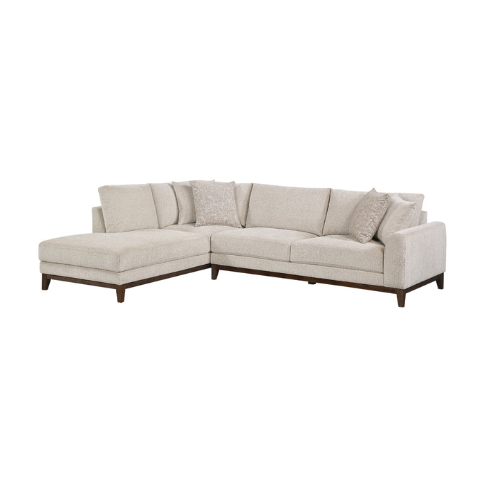 Homelegance - Juniper 2 Piece Sectional with Left Chaise in Taupe - 8312NTP*2LC2R - GreatFurnitureDeal