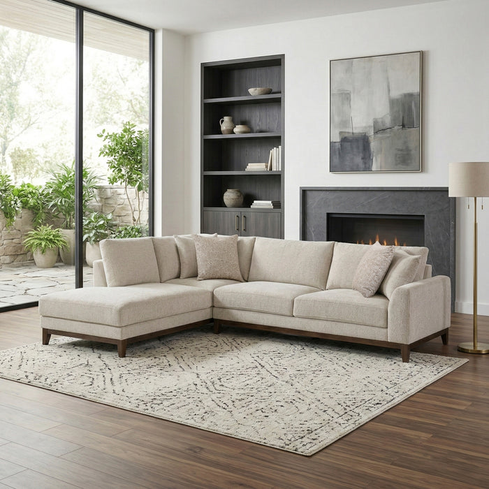 Homelegance - Juniper 2 Piece Sectional with Left Chaise in Taupe - 8312NTP*2LC2R - GreatFurnitureDeal