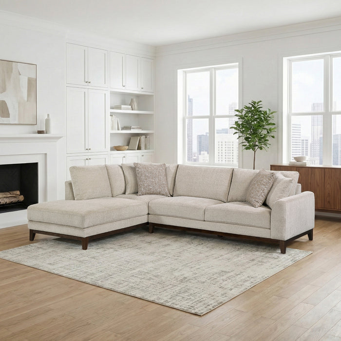 Homelegance - Juniper 2 Piece Sectional with Left Chaise in Taupe - 8312NTP*2LC2R - GreatFurnitureDeal