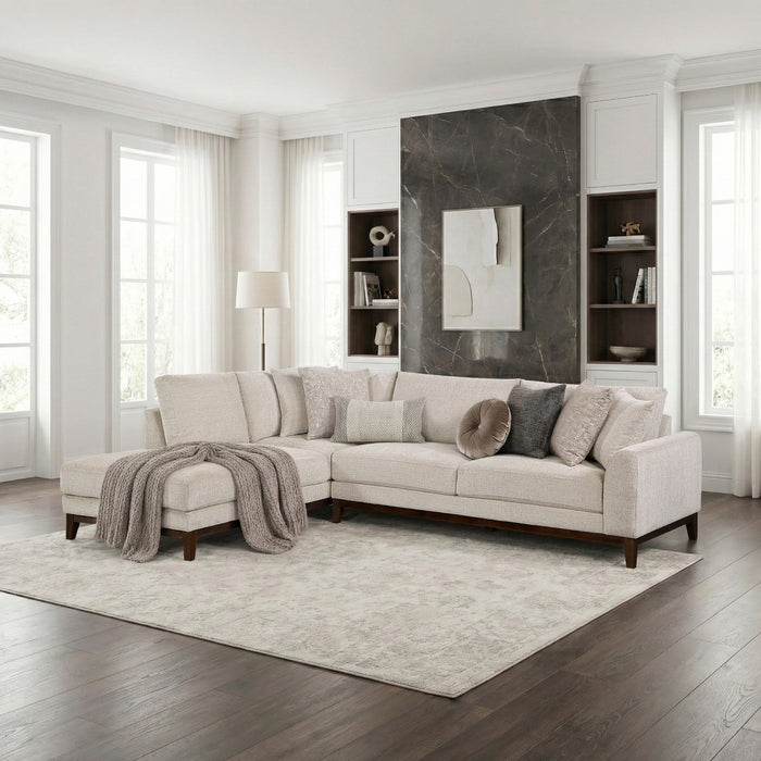 Homelegance - Juniper 2 Piece Sectional with Left Chaise in Taupe - 8312NTP*2LC2R - GreatFurnitureDeal