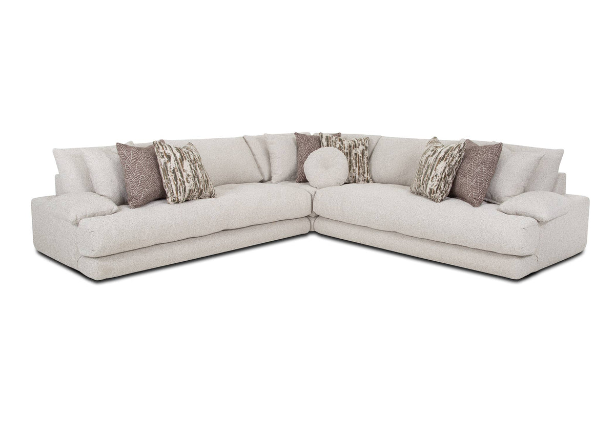 Franklin Furniture - 831 Jade 3 Piece Sectional in Marble - 83159