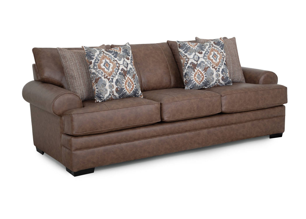 Franklin Furniture - 832 Langston 2 Piece Sofa Set in Duvall Vintage Brown - 83240-83220