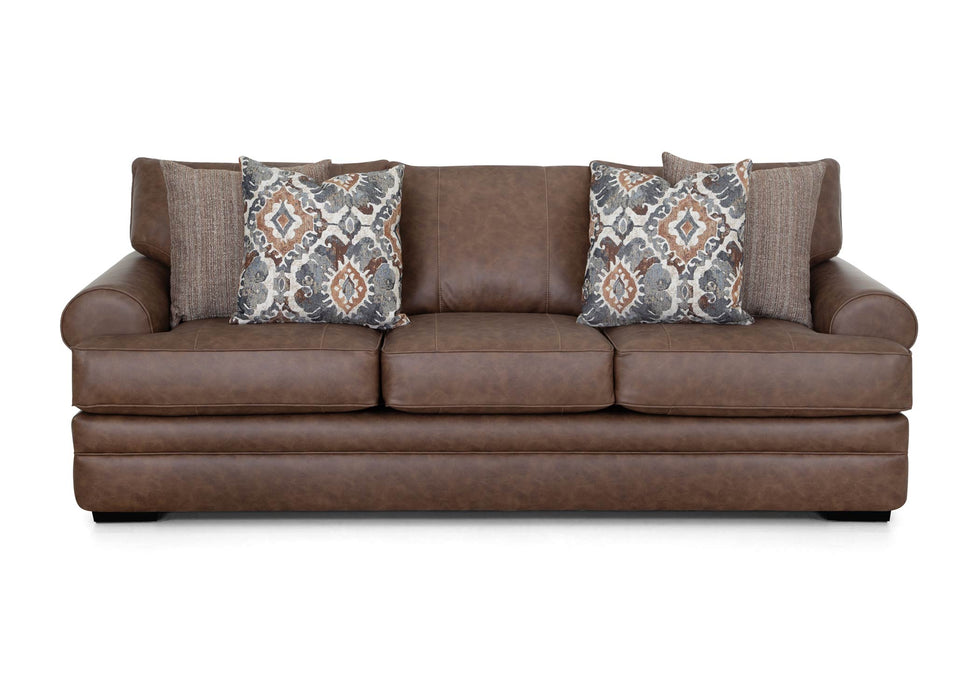 Franklin Furniture - 832 Langston 2 Piece Sofa Set in Duvall Vintage Brown - 83240-83220
