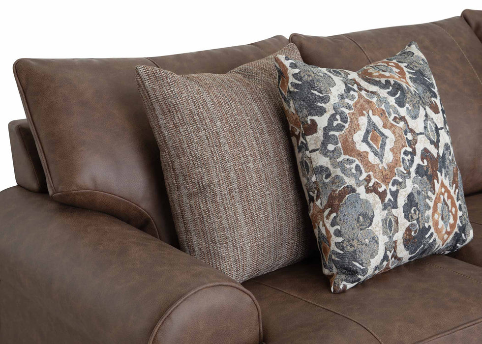 Franklin Furniture - 832 Langston 2 Piece Sofa Set in Duvall Vintage Brown - 83240-83220