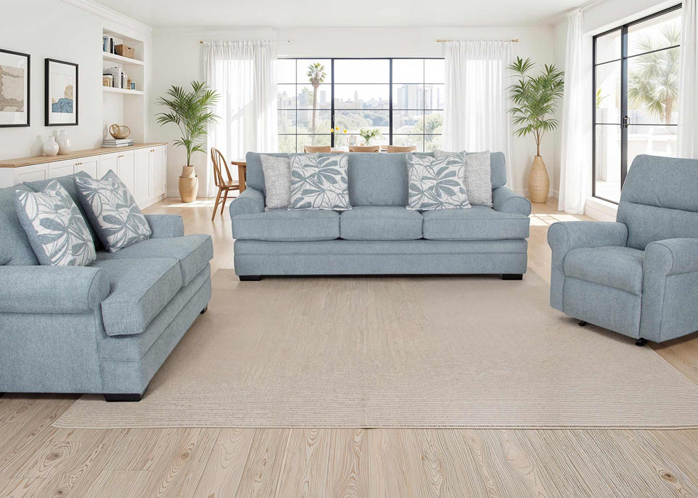Franklin Furniture - 832 Morgan Loveseat in Cakepop Chambray - 83220-CHAM