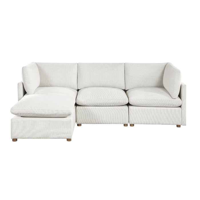 Homelegance - Annex 4 Piece Modular Sectional with Ottoman in Beige - 8338BE*42CRACOT - GreatFurnitureDeal