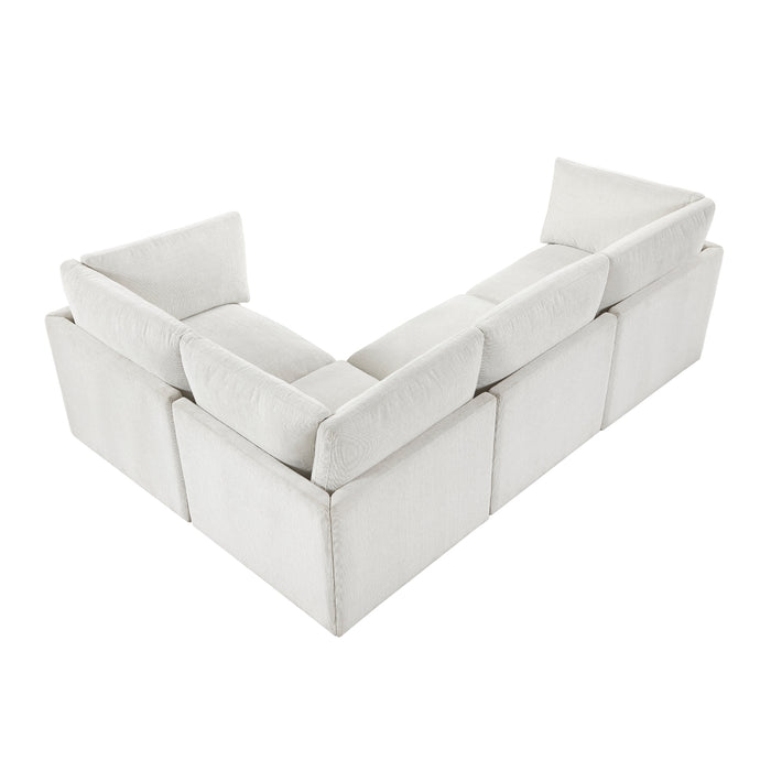 Homelegance - Annex 4 Piece Modular Sectional in Beige - 8338BE*43CRAC - GreatFurnitureDeal