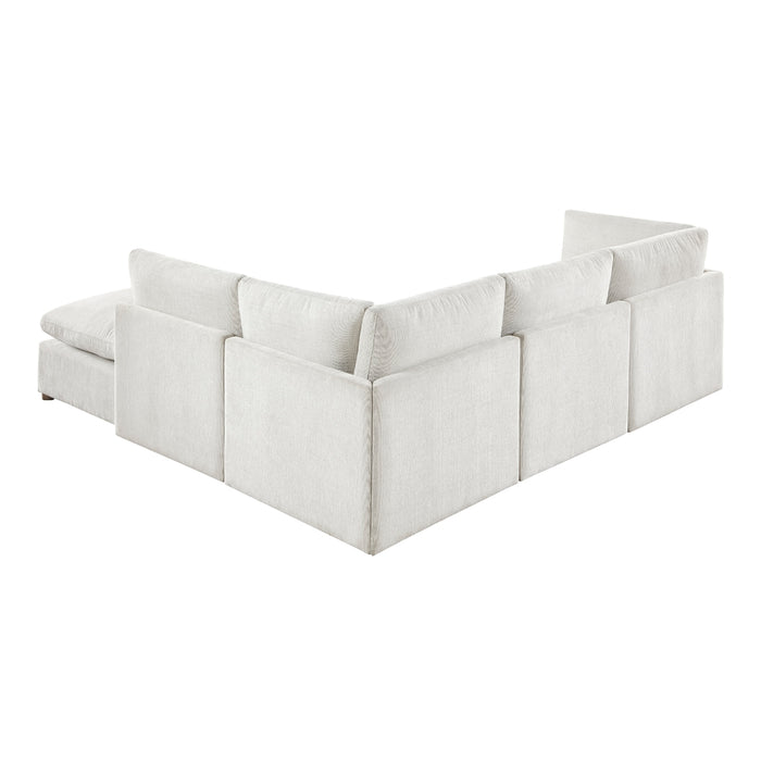 Homelegance - Annex 5 Piece Modular Sectional with Ottoman in Beige - 8338BE*52AC2CROT - GreatFurnitureDeal