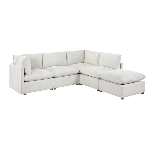 Homelegance - Annex 5 Piece Modular Sectional with Ottoman in Beige - 8338BE*52AC2CROT - GreatFurnitureDeal