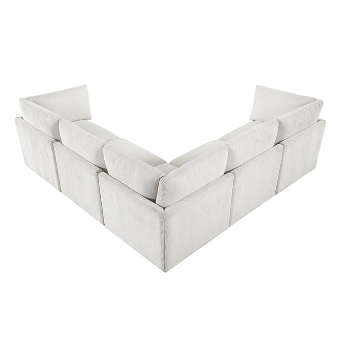 Homelegance - Annex 5 Piece Modular Sectional in Beige - 8338BE*53CR2AC - GreatFurnitureDeal