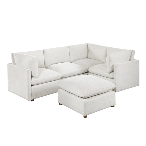 Homelegance - Annex 5 Piece Modular Sectional with Ottoman in Beige - 8338BE*53CRACOT - GreatFurnitureDeal