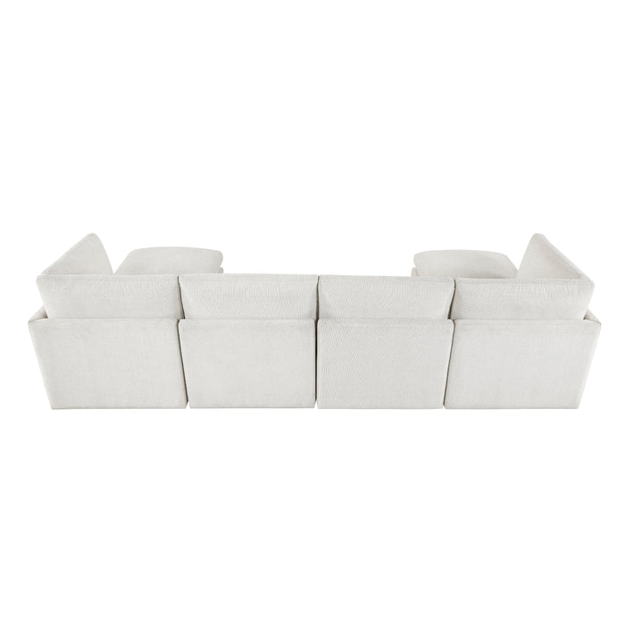 Homelegance - Annex 6 Piece Modular Sectional with Two Ottomans in Beige - 8338BE*62CR2AC2OT - GreatFurnitureDeal
