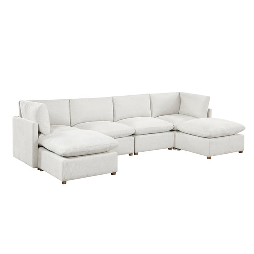 Homelegance - Annex 6 Piece Modular Sectional with Two Ottomans in Beige - 8338BE*62CR2AC2OT - GreatFurnitureDeal