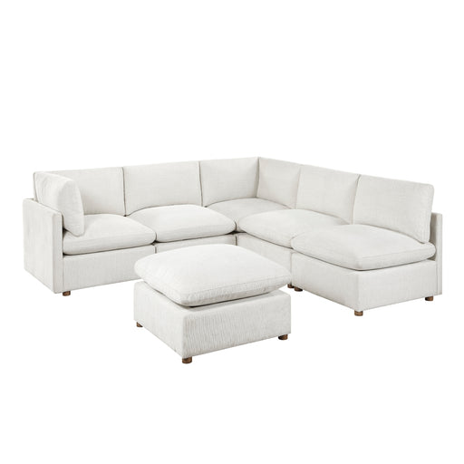 Homelegance - Annex 6 Piece Modular Sectional with Ottoman in Beige - 8338BE*62CR3ACOT - GreatFurnitureDeal
