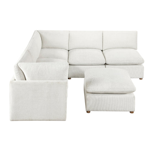 Homelegance - Annex 6 Piece Modular Sectional with Ottoman in Beige - 8338BE*62CR3ACOT - GreatFurnitureDeal