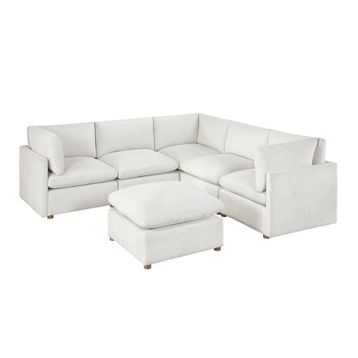 Homelegance - Annex 6 Piece Modular Sectional with Ottoman in Beige - 8338BE*63CR2ACOT - GreatFurnitureDeal