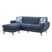 Homelegance - Everton Sofa Chaise in Blue - 8341BL-3SCRV - GreatFurnitureDeal