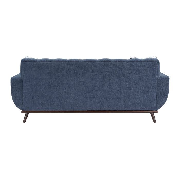 Homelegance - Everton Sofa Chaise in Blue - 8341BL-3SCRV - GreatFurnitureDeal